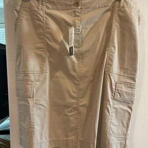 Casual Tan Cargo Skirt